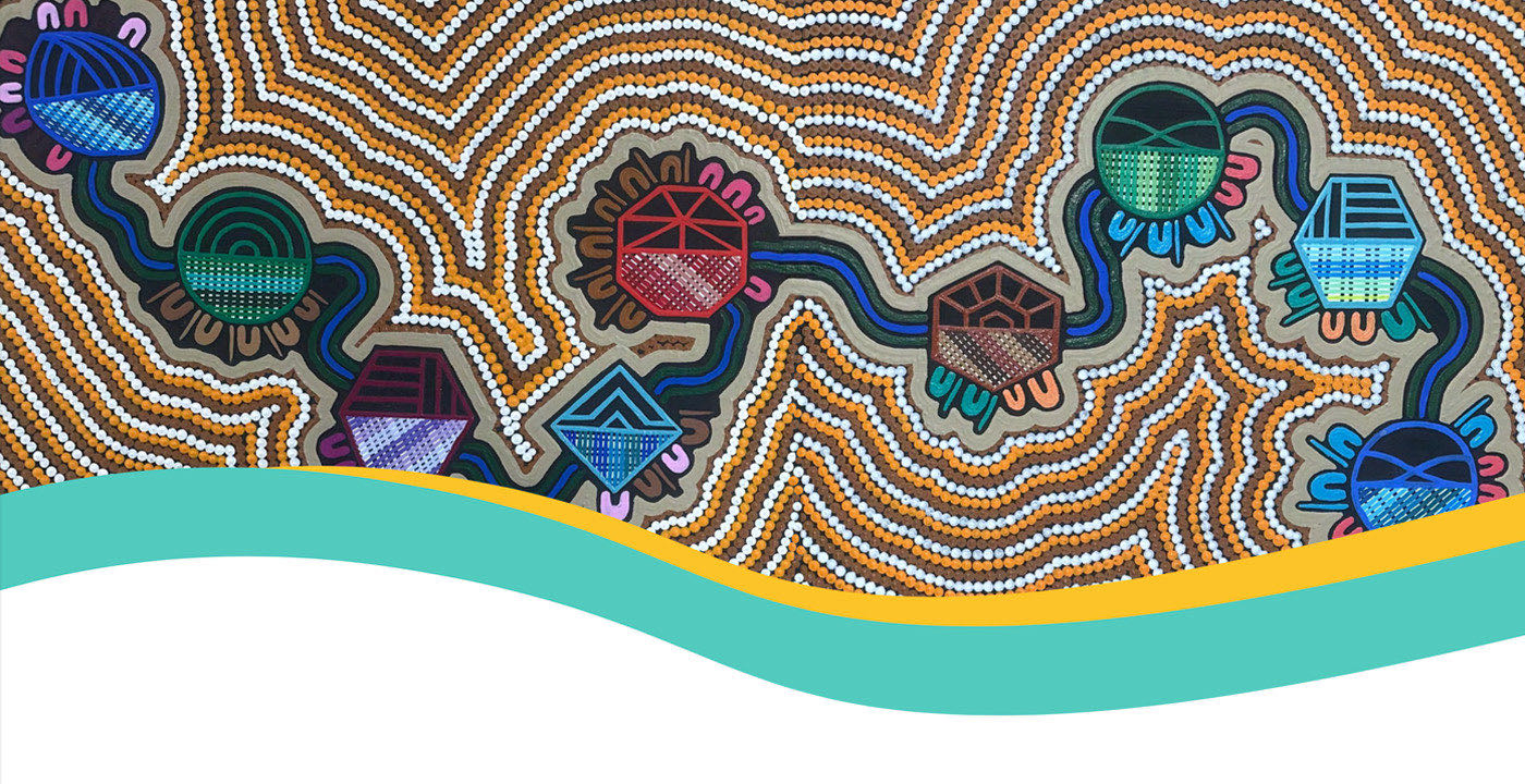 Aboriginal artwork commissioned for the WHOS Reconciliation Action Plan.